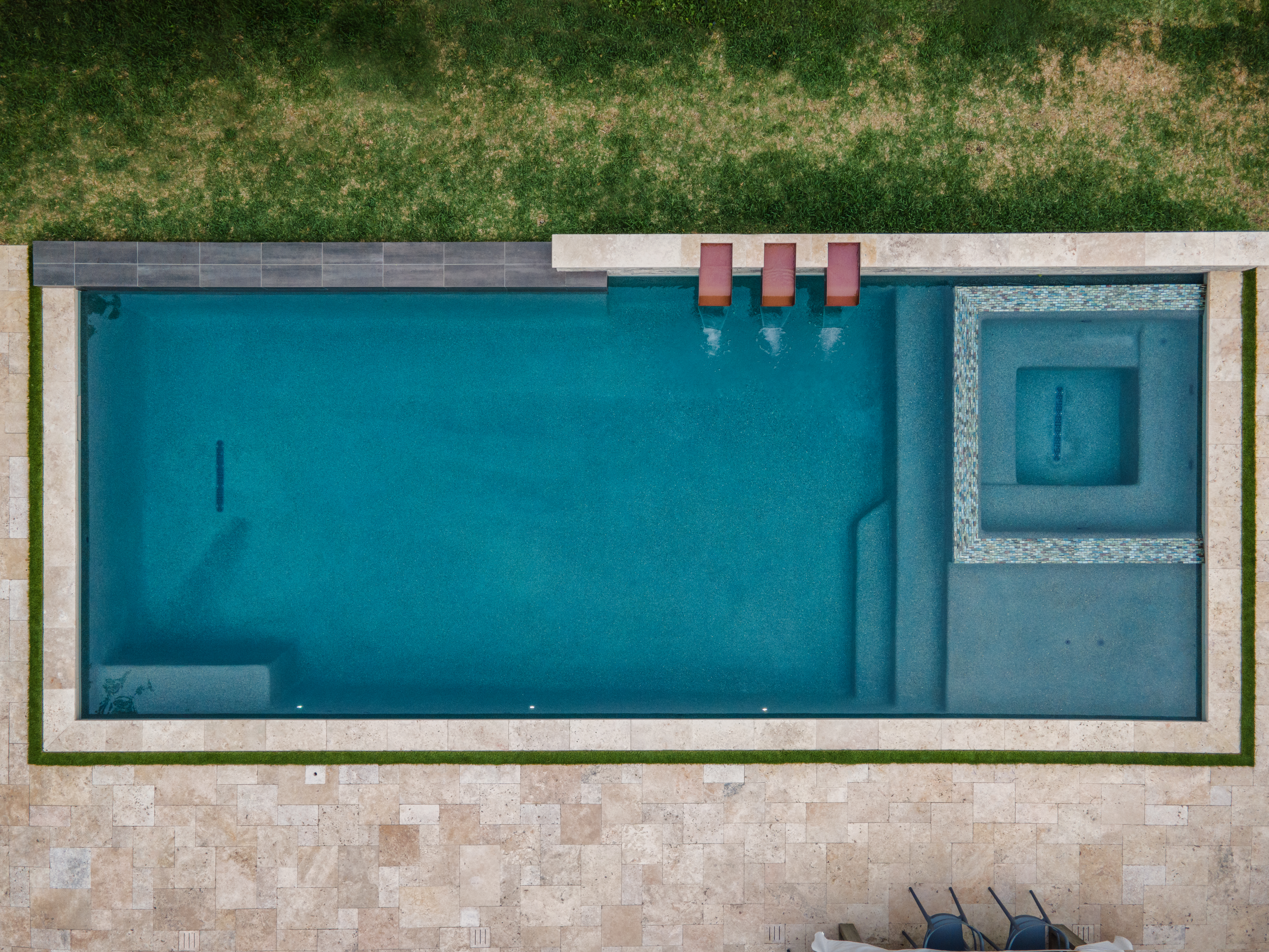 houston pool company sunset pools aerial view pool