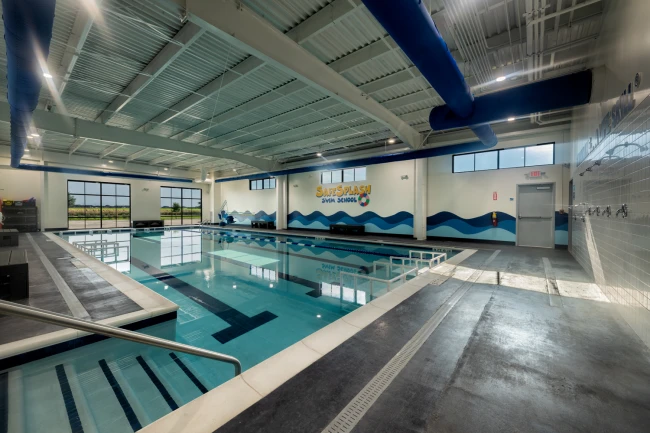 SafeSplash Swim School indoor pool facility in Cypress TX