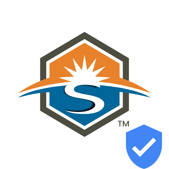 Sunset Pools Logo with the Google Verified Badge