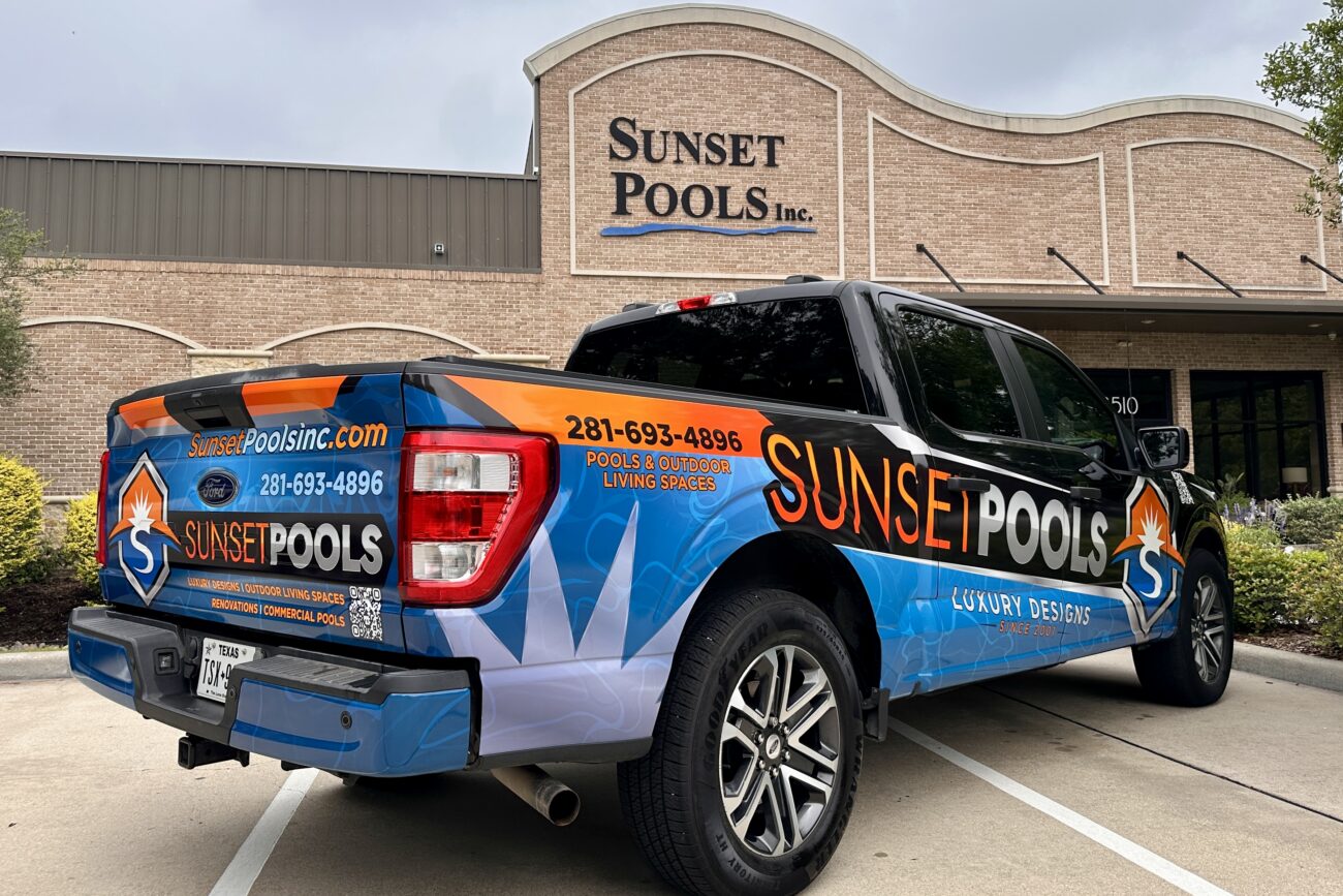 Sunset Pools service truck awarded 2nd Place in the 2026 AQUA Magazine Truck & Van Contest